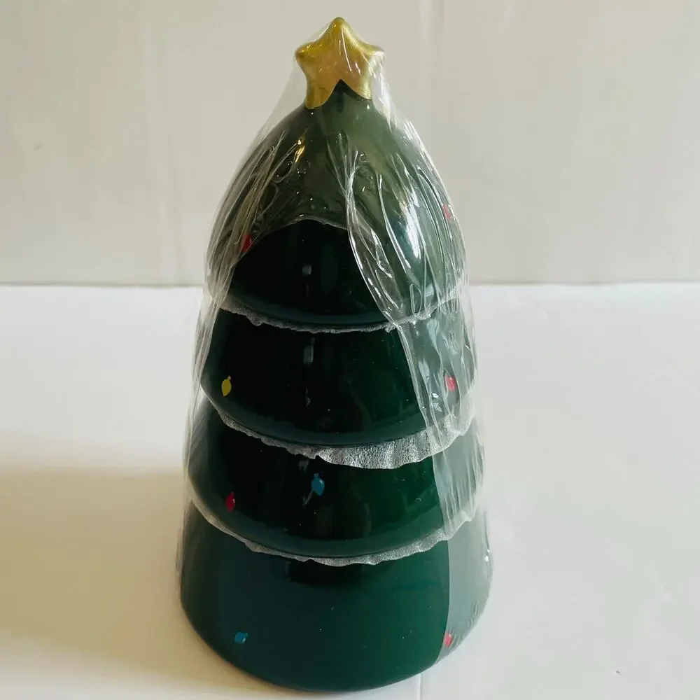 Target Christmas Tree Ceramic Stacking‎ Measuring Cups & Double Oven Mitt